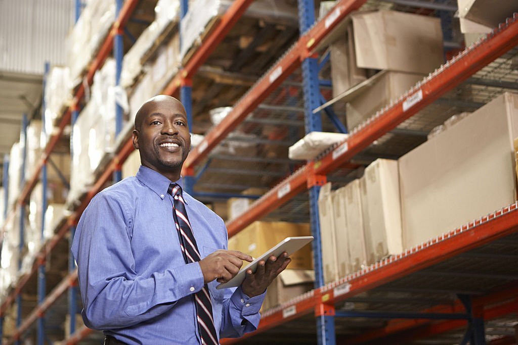 This image is an illustration of inventory control and warehouse management